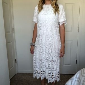Orange Creek White Lace Dress